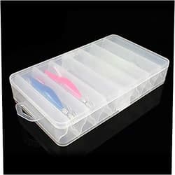 OriGlam Fishing Lure Box Tackle Storage Trays Fishing Tackle Storage, Double Side 14 Compartments, Waterproof Accessory Box Fishing Lure Bait Hooks Storage Box Organizer Case Container