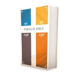 Zondervan NIV, KJV, NASB, Amplified, Parallel Bible, Hardcover: Four Bible Versions Together for Study and Comparison