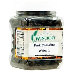 WinCrest Bulk Foods Dark Chocolate Covered Walnuts - 1.25 Lb Tub
