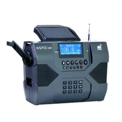 Kaito Emergency Radio Voyager Max KA900 Digital Solar Dynamo Crank Wind Up AM/FM/SW & NOAA Weather Stereo Radio Receiver with Bluetooth, Real-time Alert, MP3 Player, Recorder & Phone Charger, Black