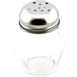 Great Credentials© Grated Cheese or Red Pepper Swirl Glass Shaker (Perforated Top)