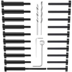 RiaYer 10Pair Black Invisible Cable Railing kit, Invisible Receiver and Swage Stud End, 1/8