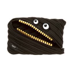 ZIPIT Grillz Large Pencil Case for Kids | Pencil Pouch for School, College and Office | Pencil Bag for Boys & Girls (Black)