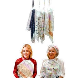 BESTHAVE Handmade Adult Bib Scarf Fashionable Alternative to Adult Bibs Lace handkerchief Women Scarf 2Pack 20 inch x 20 inch