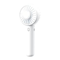 Gaiatop Mini Portable Fan, Powerful Handheld Fan, Cute Design 3 Speed Personal Small Desk Fan with Base, Lightweight Makeup USB Rechargeable Fan for Stylish Girl Women Travel Indoor Outdoor White