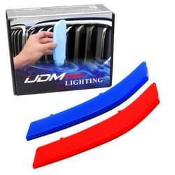 iJDMTOY Exact Fit 3pc Set Iconic Tri-Accent Grille Insert Trims Compatible With 2011-2013 E92/E93 LCI 3 Series 2-Door Coupe 328i 335i 335is with 13-Beam ONLY