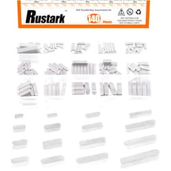 Rustark 140Pcs 16 Sizes 304 Stainless Steel Key Stock Keystock Assortment Kit Round Ended Feather Key Parallel Drive Shaft Keys Keyway Assortment for Mechanical Industry Use