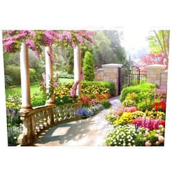 shensu Vinyl 10x7ft Spring Scenery Elegant Garden Backdrops for Photography Colorful Flowers Green Plants Photo Background Girls Women Portrait Photoshoot Photo Booth Studio Props Party Decoration