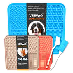 VEEVAO Lick Mat for Dogs, Food-Grade Silicone Dog Lick Mat as Boredom Busters and Anxiety Reliever, Dog Licking mat for Mental Stimulation, Dog Lick Pad for Peanut Butter