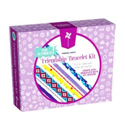 Pinwheel Crafts Portable Friendship Bracelet Kit - Travel Bracelet Making Kit with 100 Floss, Colored/Metal Beads, Braiding Clip, 20+ Bracelet Making Designs Book – DIY Bracelet Kit Gift for Girls