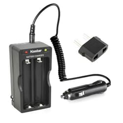 Kastar AC Charger with Car Adapter Compatible with Gimbal GMB-B117, GMB-B118, EVO GP, RAGE, Moza Air 2, Feiyu-Tech AK2000 AK4000 AK4500, XHDATA D-808