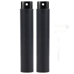 Segbeauty Travel Perfume Bottle Refillable, 2 Pack of 10ML Pocket Cologne Perfume Atomizer Dispenser, Empty Mini Scent Pump Case Portable Glass Sprayer Travel Containers for Toiletries Fragrance Black