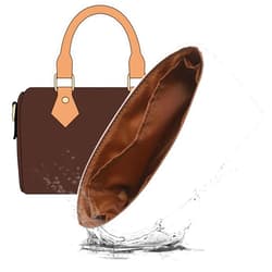 Doxo Upgraded Purse Organizer Insert Compatible with Lv Speedy Nano and More, Lightweight Dupont Paper Waterproof Mini Bag Organizer Insert with Zip,8 Pockets(Brown,XS)