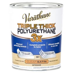 Varathane 284473 Triple Thick Polyurethane Wood Finish, Quart, Satin Clear