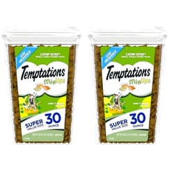 Temptations MIXUPS Crunchy and Soft Cat Treats Catnip Fever Flavor, 30 oz. Tub (Pack of 2)