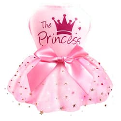 Idepet Princess Dog Dress Tulle Puppy Skirt Pet Apparel Dog Tutu with Bowknot,Birthday Dresses Daisy Sleeveless Holiday Clothes for Small Dogs Girls and Cats, XS