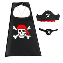RioRand Cartoon Pirate Dress Up Satin Capes Cosplay Birthday Party Kids Costume (1-pack)