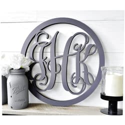 MRC Wood Products Personalized Vine Monogram Wood Cutout