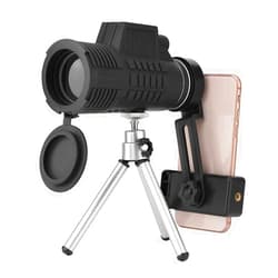 Ciglow Cell Phone Camera Lens, 50 * 60mm Clip-On Telephoto Monocular Telescope Optical Glasses Monocular Telephone Camera Lens Compatible with, 98%