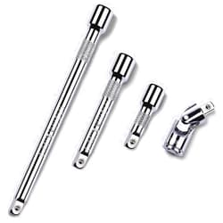 StrugDeas 4 Piece 1/2 Inch Drive Extension Bar Set, 1/2 Inch Drive Socket Extension Set Includes 3, 5, and 10 Inch Extensions and 1/2 Inch drive Universal Joint Socket