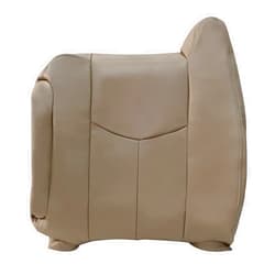 NLQR Front Driver Top Back Replacement Seat Cover Tan Microfiber Leather Compatible with Chevy Silverado Avalanche GMC Sierra 2003 2004 2005 2006 2007