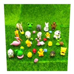 EMiEN 31 Pieces Mini Animals Miniature Ornament Kits,Tiny Animals Figurines,Fairy Garden Animals for Fairy Garden,Dollhouse,Plant Pots,Bonsai Craft Decor
