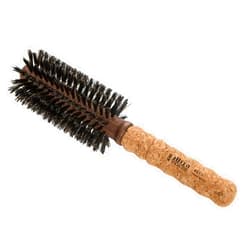 Ibiza Hair Round Boar Bristle Brush (EX3-55mm) | Lightweight with Reinforced Bristles & Cork Handle | Ideal for Beachy Waves & Curls | Adds Texture & Shine for Medium to Long Styles