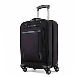 Samsonite Corporation Samsonite Pro Travel Softside Expandable Luggage with Spinner Wheels, Black, Smart Carry-On 21-Inch Smart Carry-On 21-Inch Black