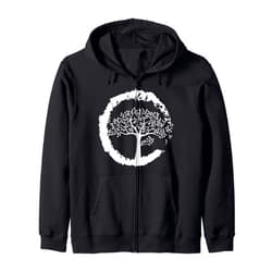 Lustige Yoga Geschenke Für Frauen und Männer Yoga T-Shirt Tree of Life Gift Yoga Teacher Zip Hoodie