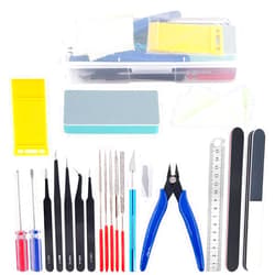 Rustark 21Pcs Modeler Basic Tools Craft Set Hobby Building Tools Kit for Gundam Car Model Building