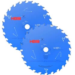 HBSS 2 Pack 7-1/4 Inch Circular Saw Blade, 24T Carbide-Tipped Framing Blade for Wood Cutting, Premium Low Friction Coating, Removable Diamond Knockout, Fits Worm Drive & Sidewinder Saws