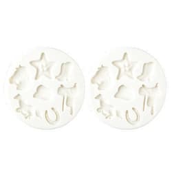 Uniquer 2Pcs Western Cowboy Theme Silicone Molds for Candle Decor,Chocolate,Dessert Decor
