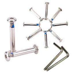 SquEqu 10 Pack Roller Skates Screw Inline Skate Wheel and Brake Mounting Screws Replacement OD 15/64