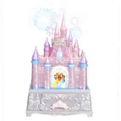 Disney Princess Jewelry Box for Girls Princess Castle Keepsake Jewelry Box with Music & Firework-Like Light Show, Plays Song “A Dream Is a Wish Your Heart Makes”