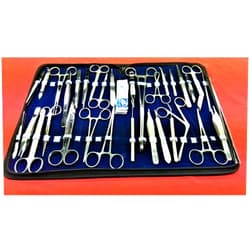 Cynamed Premium CYNAMED USA 157 Pieces Instruments KIT Veterinary Scissors Forceps Needle Holder Scalpel Handel Stainless Steel All in ONE