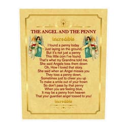 AMERICAN LUXURY GIFTS The Angel And The Penny- Inspirational Wall Art Print- This Handmade Spiritual Wall Decor Print Makes Ideal Wall Art Decor For Living Room Decor, Office, Church & Faithful Gift, Unframed - 8x10”