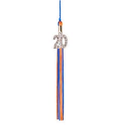 Class Act Graduation Graduation Tassel - Bling Charm - 2 Color, 2020, Blue/Orange