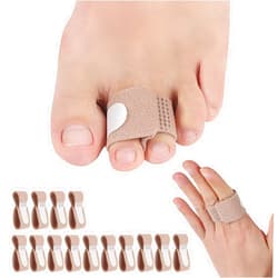 Yimanduo 14 Pieces Broken Toe Wraps, Cushioned Bandages, Hammer Toe Separator Splints, Toe Straight, Hammer Toe Wrap, Cushioned Corrector, for Broken Toe, Hammer Toe
