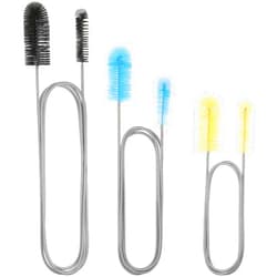 Patelai 3 Pieces Aquarium Filter Hose Brush Stainless Flexible Tube Cleaning Long Brush Double-Ended Bent Pipe Cleaner Steel Spring for Lab Fish Tank Aquarium, 3 Color(61.02 inches, 78.74 inches)
