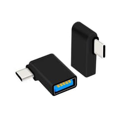 Rgzhihuifz Right Angle USB C to USB 3.0 Adapter 90 Degree Type C Male to USB A 3.0 Female Converter,On The Go(OTG) for Smartphone,Laptops,Mouse Keyboards,More USB and Type-C Devices (2 Pack)