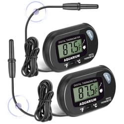 AikTryee 2-Pack Aquarium Thermometer, Fish Tank Thermometer, AikTryee Water Thermometer with 3.3ft cord Fahrenheit/Celsius(℉/℃) for Vehicle Reptile Terrarium Fish Tank Refrigerator.