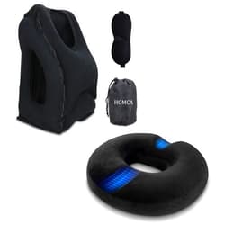 HOMCA Donut Pillow hemmoroid Cushion for Office Chair,Sciatica Pain Relief ​for Sitting,Premium Memory Foam Wheelchair Cushions for Pressure Relief,Tailbone Pain Car Seat