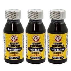 Dr. Sana Decolorized Iodine Tincture. First Aid Antiseptic for Minor Scrapes, Cuts, Bruises and Burns. 1 fl.oz. Pack of 3