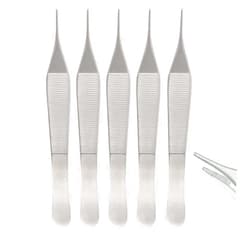 AAProTools Adson Dressing Surgi Forceps 4 3/4 inch Serrated Pack of 5