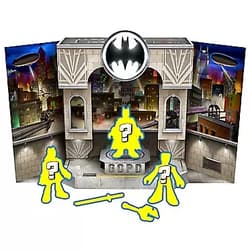 Fisher-Price Imaginext DC Super Friends Gotham City Pop-Up Playset with 3 mystery figures for preschool kids ages 3 to 8 years