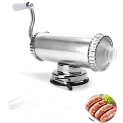 Lawei 2 LBS Sausage Stuffer - Horizontal Kitchen Stuffing Maker Stainless Steel Meat Sausage Machine for Household Commercial