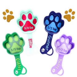 Kibblescoop Personalized Dog Food Scoop Custom Scooper Pet Kibble Scoop Food Dispenser Dog Measuring Cup Custom Pet Accessories Gift Idea For Dog Lover (4oz - 1/2 Cup)