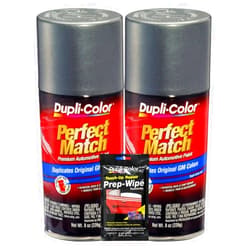 Sherwin-Williams Company Dupli-Color Gunmetal Metallic Exact-Match Automotive Paint For GM Vehicles - 8 oz, Bundles with Prep Wipe (3 Items)