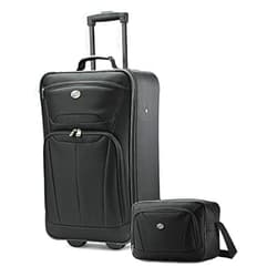 American Tourister Fieldbrook Ii Softside Upright Luggage, Black, 2-Piece Set (tote/21)