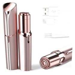 Innobeaut Facial Hair Remover for Women, Painless Hair Removal Device Portable Womens for Lip, Chin with USB Rechargeable, Rose Gold